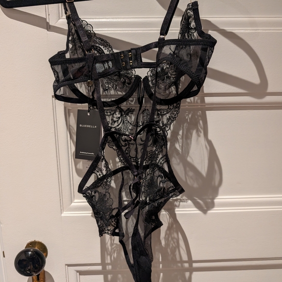 Bluebella Black Lace Bra Bodysuit - Picture 5 of 7